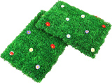 仿真草坪塑料田园人造草坪带花四头草地毯草家居装饰草坪假草加密