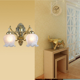 欧式壁灯床头灯具创意仿古北欧美式田园客厅卧室过道工艺壁灯led