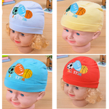 宝宝帽子0-3-6-12个月婴儿帽子全棉针织套头帽新生儿胎帽纯棉初生