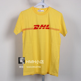 Bigbang权志龙GD街拍同款恶搞DHL字母快递黄色短袖T恤 情侣打底衫
