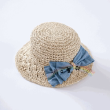 0-2-4岁婴儿帽子夏女宝宝渔夫帽3-6个月儿童遮阳帽草帽沙滩防晒帽