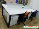 无锡办公家具职员工位屏风组合四人位两人位口钢架木办公电脑桌椅