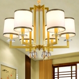 现代新中式吊灯大气客厅灯具餐厅复古铁艺卧室书房灯饰水晶灯