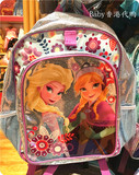 香港迪士尼代购 冰雪奇缘 艾莎安娜 儿童双肩书包 闪片卡通书包