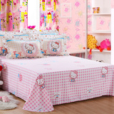 床单单件纯棉加厚2m床双人1.8米床罩夏季棉布卡通甜美纯色被单1.5