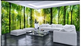 无缝3D5D瓷砖森林田园主题大型壁画电视沙发墙纸客厅酒店宾馆壁纸