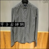 GRSAGA GR男装专柜正品代购16年秋装新款灰色波点衬衫11631212146