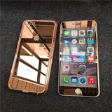 苹果6s手机壳金属边框 iPhone6 plus镜面钢化膜手机套 5/5S保护套