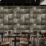大型3D立体个性简约铁皮主题壁画西餐厅饭店休闲酒吧KTV墙壁纸