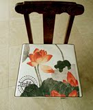 新中式仿古红实木沙发海绵坐垫圈皇宫官帽椅餐椅棕垫定做靠垫套装