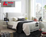 床现代北欧简约卧室家具布艺床软包床小户可拆洗双人床布床1.8米