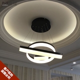 简约现代LED吊灯客厅餐厅书房卧室圆环形大气个性高端亚克力灯饰