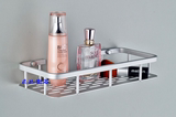太空铝浴室置物架单层实心铝板卫生间挂壁架洗发水沐浴露收纳架