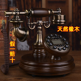 新款实木欧式仿古电话机时尚创意简约复古董电固话家用中美式座机