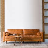 北欧宜家简约现代休闲个性大小户型美式乡村创意真皮单双三人沙发