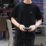 （大赖卖掉了）薄款学生港风韩国笑脸刺绣短袖韩版上衣文艺T恤男