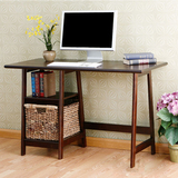 美式实木桌笔记本电脑桌台式桌简约家用书桌写字台家居电脑桌木桌