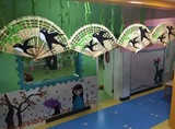 幼儿园走廊吊饰*中国风手工竹制装饰挂*农家乐个性工艺扇竹编扇子