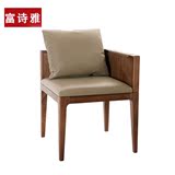 现代新中式休闲沙发 实木单人椅 客厅会客椅 酒店茶楼定制家具