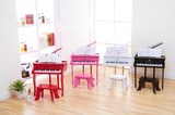 厂家木制质益智科教钢琴 带凳子3D键儿童玩具小钢琴早教乐器道具