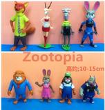 迪士尼动画疯狂动物城兔子狐狸汽车装饰手办公仔玩具摆件玩偶8款