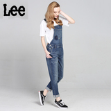 Lee正品代购 2016夏季新款女士九分背带牛仔裤 L164986603RY