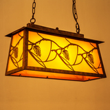 美式餐厅个性复古风格灯具装饰吧台灯创意麋鹿墙纸铁艺吸顶吊灯具