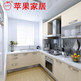 郑州整体橱柜定做简约现代石英石台面双饰面门板定制厨房厨柜订做