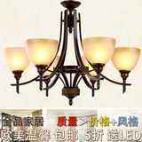 客厅吊灯简约欧式铁艺灯具美式复古创意餐厅灯饰卧室厨房吸顶灯具