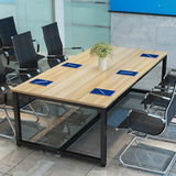 包邮简易会议桌办公桌职员培训洽谈电脑桌书桌钢木长桌条形桌定做