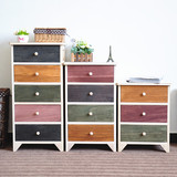 特价现代简约组合收纳柜时尚实木彩色斗柜床头柜客厅储物柜包邮