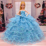 芭比娃娃婚纱情人节礼物美女3D真眼儿童生日玩具新娘摆件公主女孩