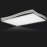 新款LED客厅灯具长方形大气房间吸顶灯现代简约卧室灯创意波浪灯