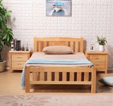 全实木橡木床1.5米儿童床1.2米单人床简约现代中式高箱储物床包邮