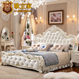 欧式床双人床1.8米白色床法式田园公主床实木床高箱床奢华婚床