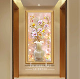 欧式玄关装饰画竖版走廊挂画美式餐厅壁画高档有框画现代客厅墙画