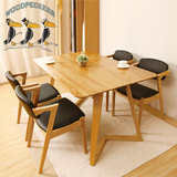 北欧餐桌椅组合小户型日式现代简约纯实木餐桌椅长方形橡木餐桌椅