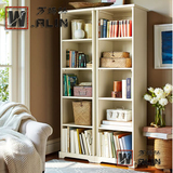 美式书柜 实木单个书柜 欧式置物柜书橱收纳柜书架 自由组合书柜