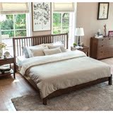 纯实木双人床美国进口白橡木1.8米大床简约现代卧室家具 可定制