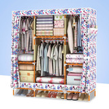 现货框架结构实木简易衣柜提供安装说明书布衣柜汤米仕简约现代