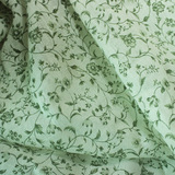 绯惑 DIY手工 绿色薄款碎花单层纱布纯棉纱布料 1/4米 半透古装裙