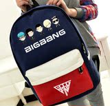 BIGBANG权志龙周边初高中学生书包卡通图案男女双肩背包旅行包潮