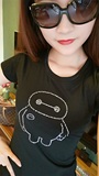 女装春装2016新款潮t恤短袖韩国范sz蘑菇街莫代尔学生简单钻体恤