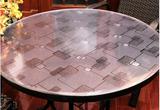 加厚圆形桌垫60CM圆桌布PVC防水油胶垫塑料桌面透明软板茶几垫