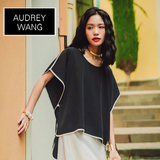 AUDREY WANG原创设计2016夏装新品 爆款系绳上衣个性雪纺衫