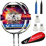 WITESS正品2支装超轻碳素羽毛球拍单拍双拍两支装羽毛拍全包邮