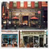 欧美街头商业特色主题店铺门头橱窗设计店面咖啡店设计素材资料集