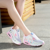 【天天特价】夏季透气白网鞋韩版女运动鞋网面厚底气垫休闲跑步鞋