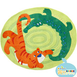德国HABA正品原装进口儿童游戏地毯椭圆型爬行地垫动物园7993