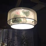 新中式古典国画手绘羊皮灯客厅卧室书房酒店茶楼餐厅灯工程吊灯